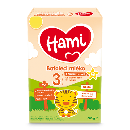 Batolecí mléko Hami 3 s příchutí vanilky