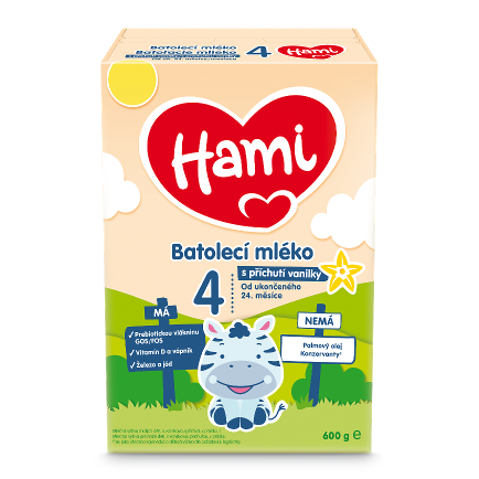 Batolecí mléko Hami 4 s příchutí vanilky