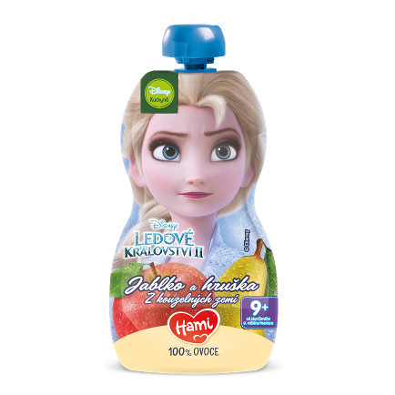 Hami Disney Frozen Elsa ovocná kapsička Jablko a Hruška 110 g, 9+