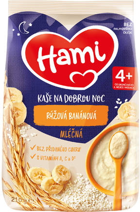 Hami mléčná kaše rýžová banánová